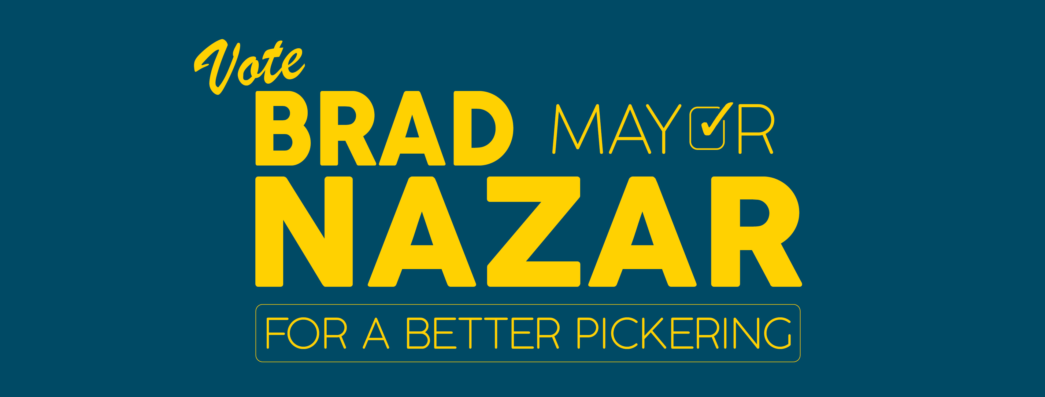 Bradley Nazar campaign logo